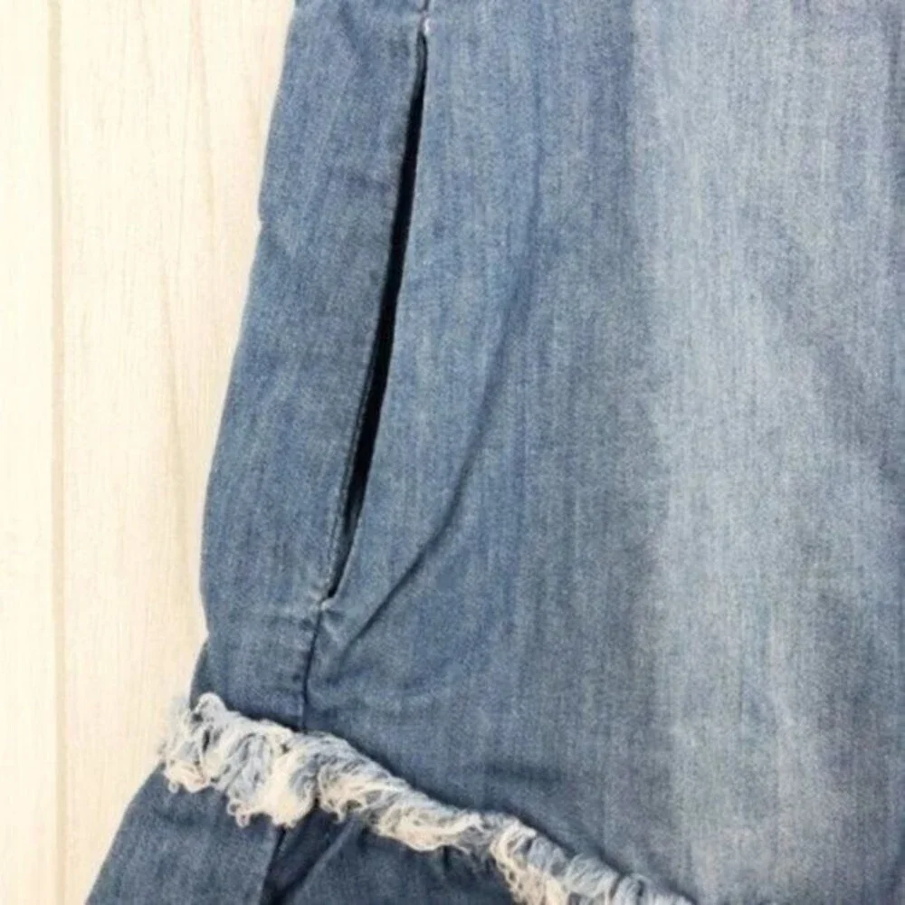HUDSON Jeans Girls Lulu Lace-Up Chambray Dress